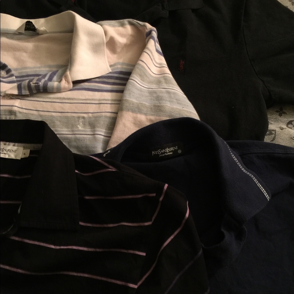 Lot of 4 Vintage Yves Saint Laurent polos (L - XL)